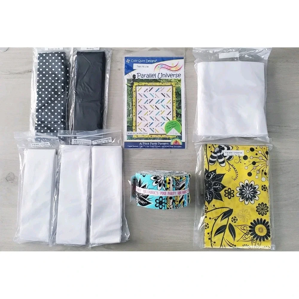 Cozy Quilt Design Parallel Universe Quilt Kit Pattern Daniela Stout RJR 76x96